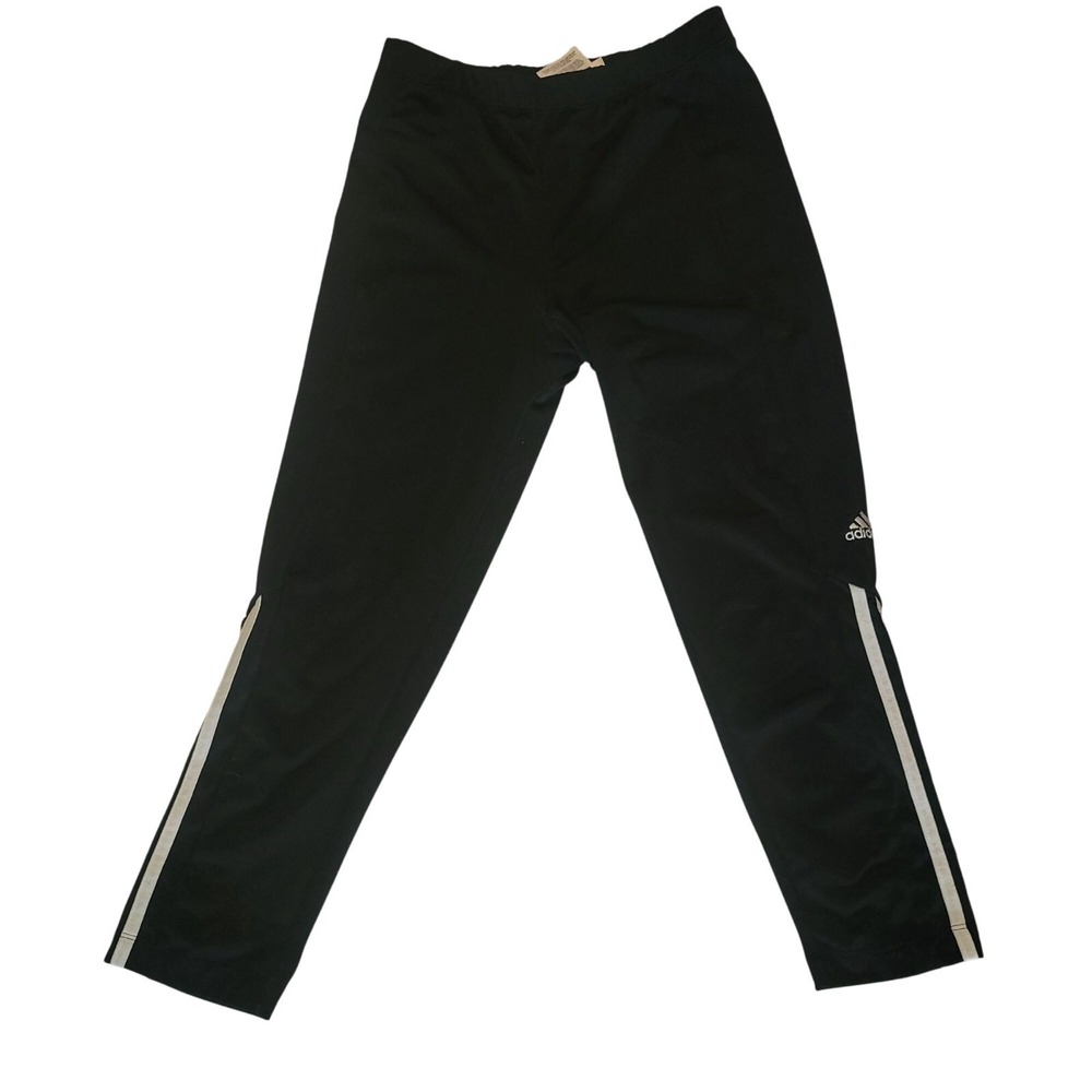 Adidas Climalite Mens‎ Black Three Stripe Athletic Track Pants Joggers Size M